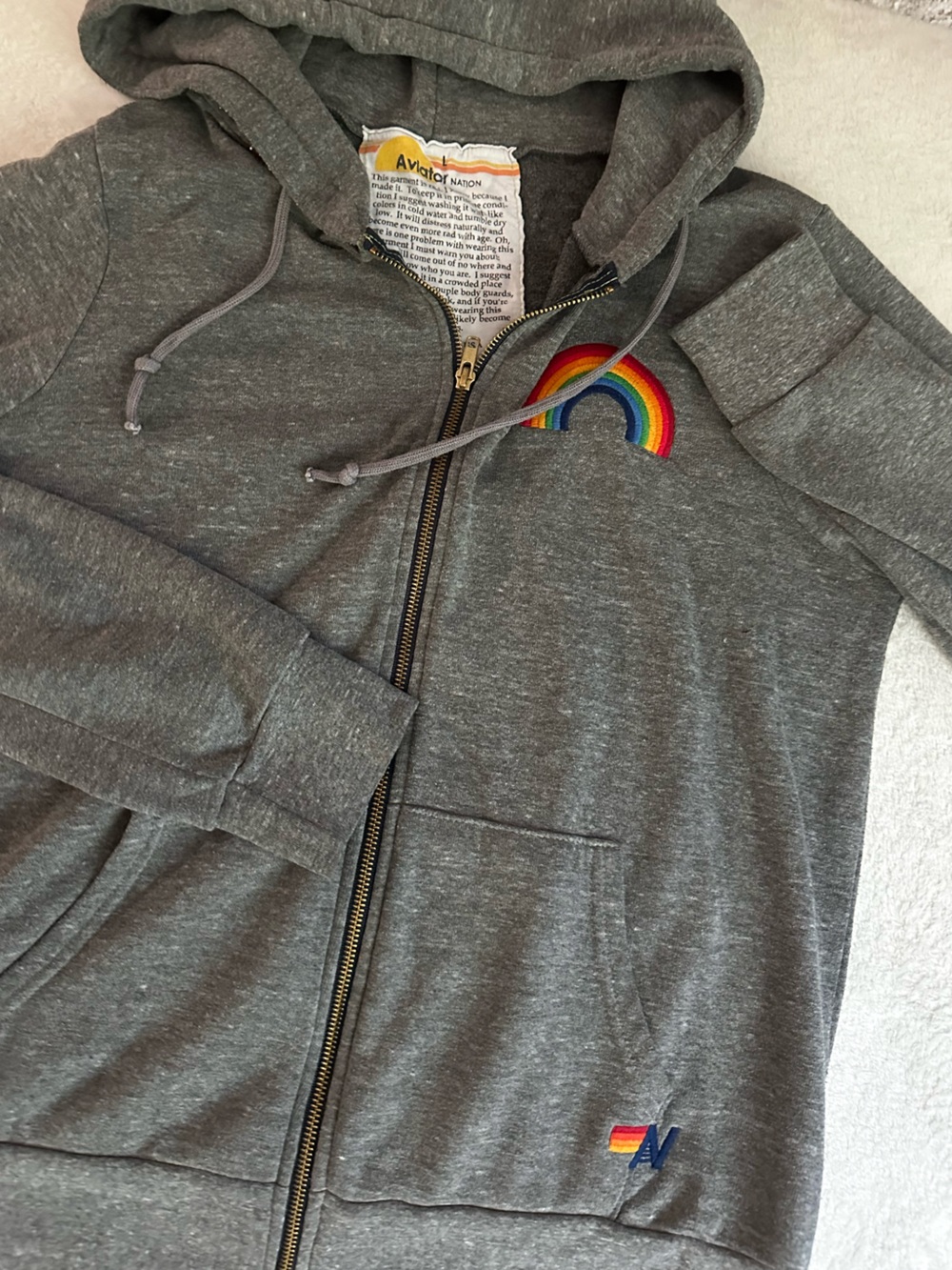 Aviator Nation Rainbow Hoodie
